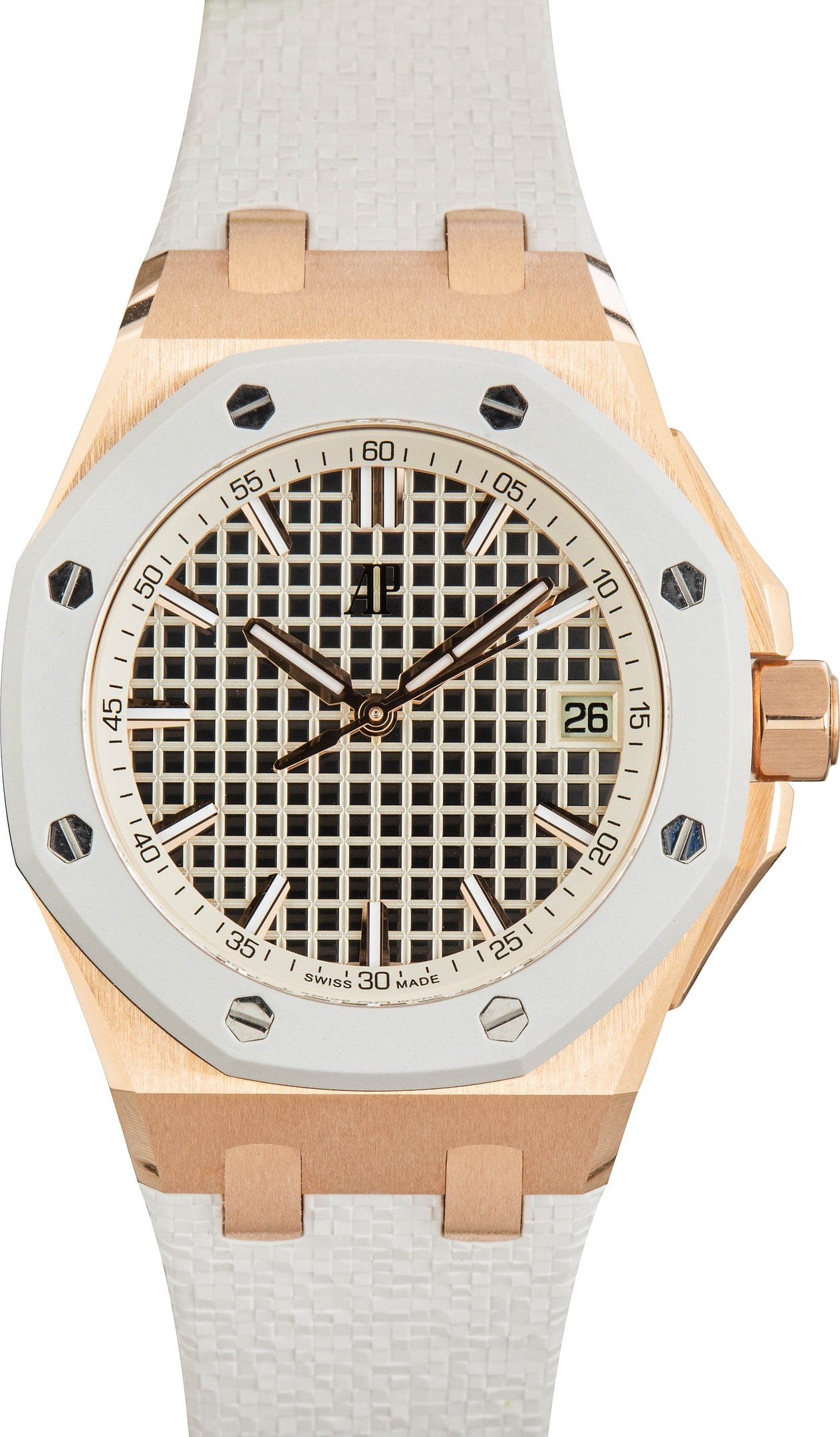 25 Audemars Piguet Royal Oak Offshore White & Rose Gold - تصویر 1