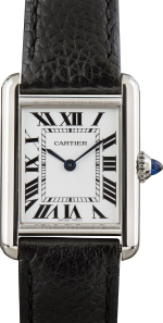 ساعت Cartier Tank Must (بند چرم مشکی)