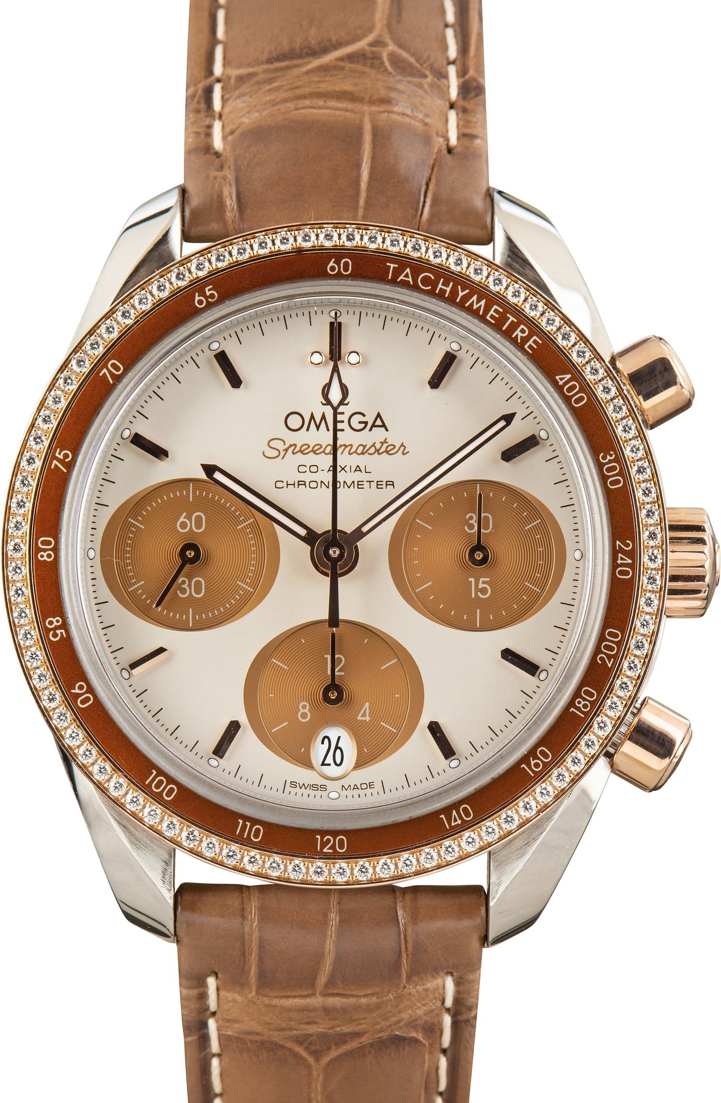 4545 Omega Speedmaster Chronograph Diamond Bezel - تصویر 1