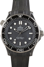 امگا سیمستر دایور 300M مشکی – بند رابر (Omega Seamaster Diver 300M Black)