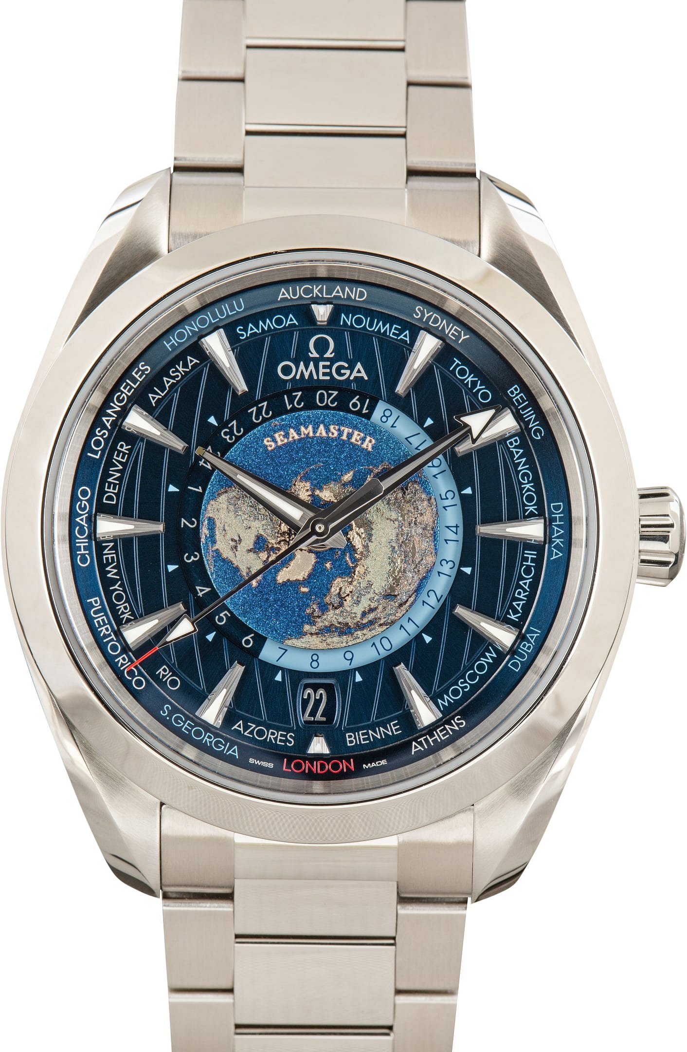 ylukthe Omega Seamaster Aqua Terra Worldtimer Blue Dial - تصویر 1
